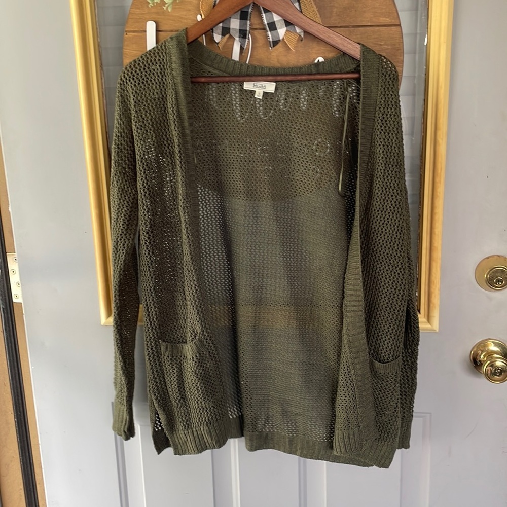 Dark green cardigan